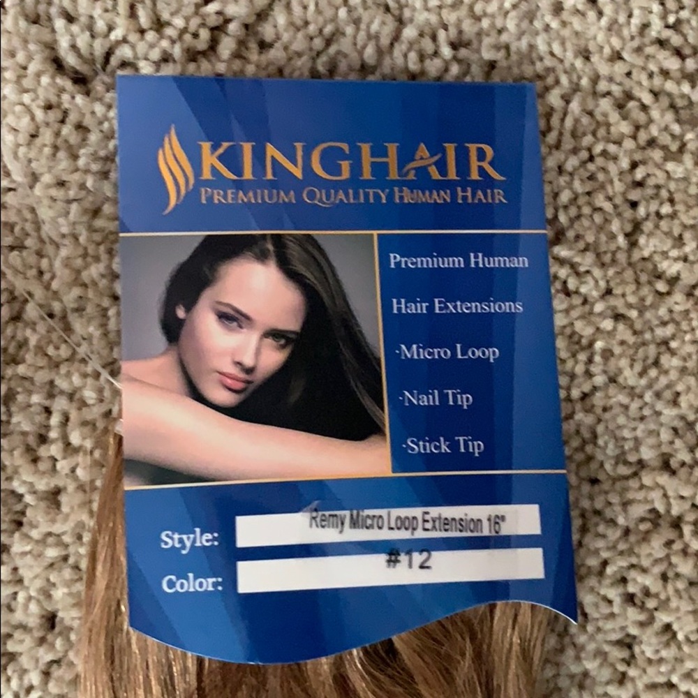 Kinghair Remy Micro Loop Extensions 16” - Picture 2 of 4